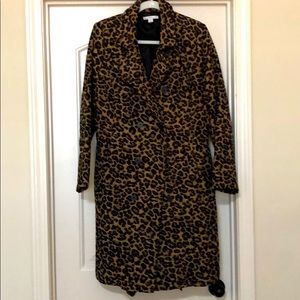 Leopard Print Trench Coat